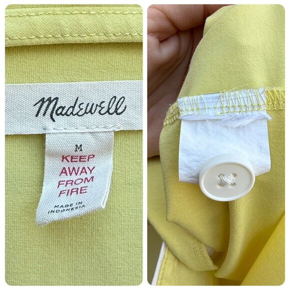 Madewell Knit Bedtime Pajama Top in Pale Citron | Medium - Picture 5 of 5